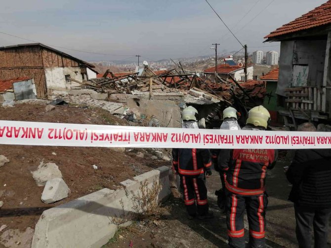 Başkent’te gecekondu çöktü: 1 yaralı