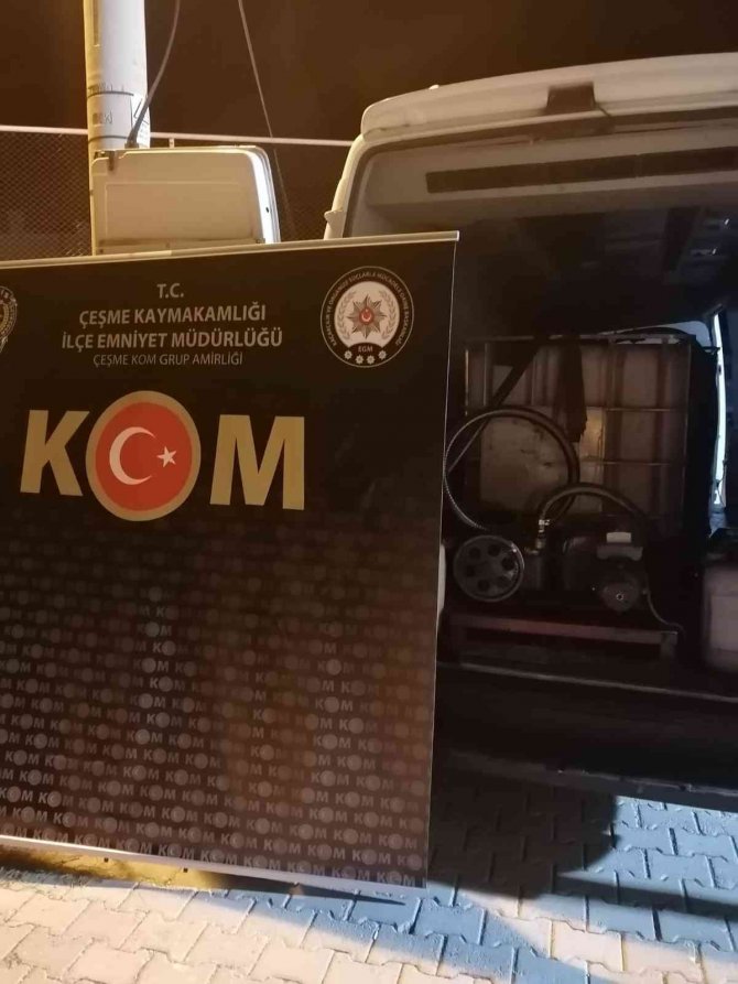 Çeşme’de 2 bin litre kaçak akaryakıt ele geçirildi