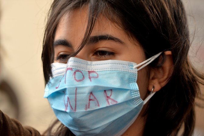 Lübnan'daki Ukraynalılar gösteri yaptı