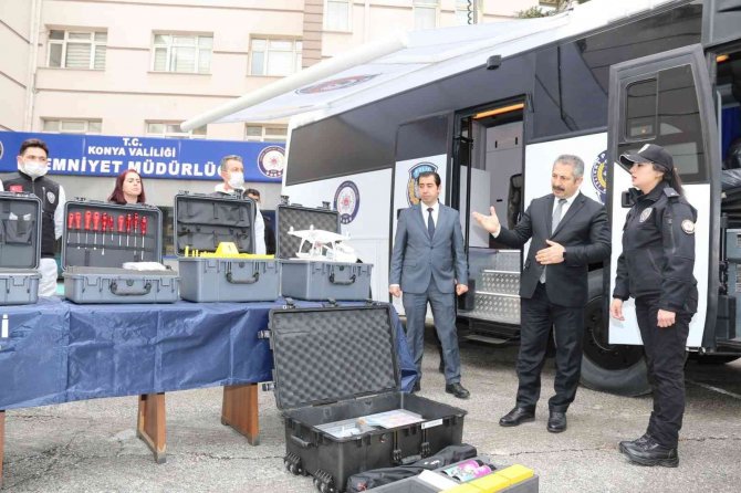 Konya Emniyeti suç ve suçlularla mücadelede bilim ve teknolojiden faydalanıyor