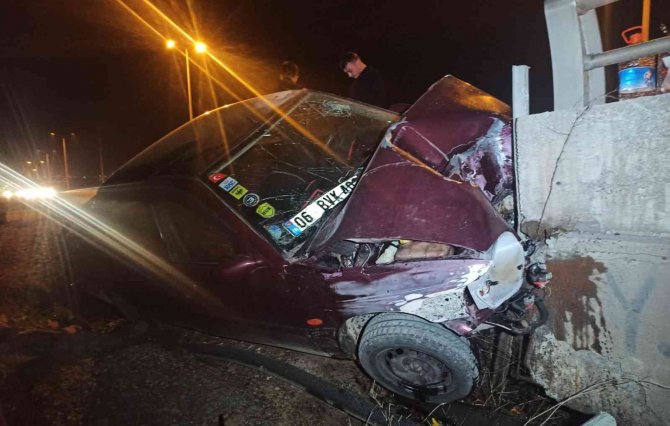 Ankara’da trafik kazası: 1 yaralı