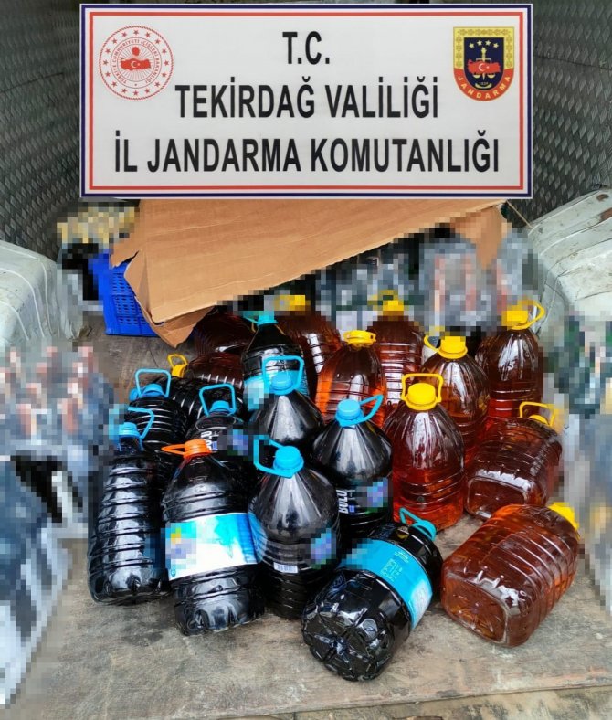 110 litre sahte şarap ele geçirildi