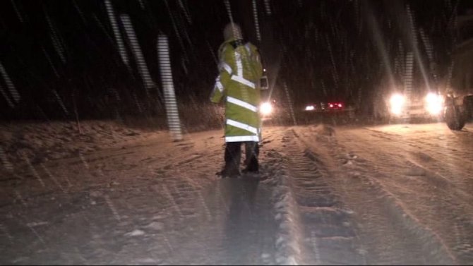 Antalya-Konya karayoluna kar engeli