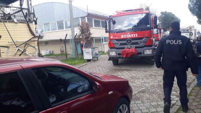 Spor tesisinde çıkan yangın korkuttu