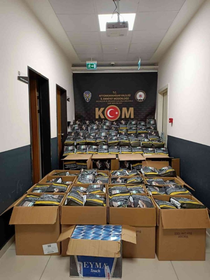 10 bin adet kaçak makaron ile tütün ele geçirildi