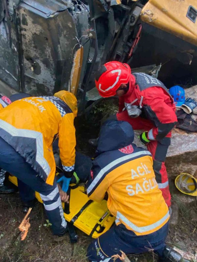 Mermer ocağında iş kazası: 1 yaralı