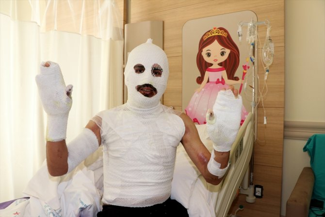 Sobayı tinerle yakmaya çalışan genç hastanelik oldu