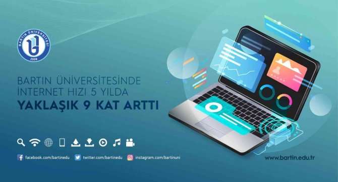 Bartın Üniversitesinde internet hızı 5 yılda yaklaşık 9 kat arttı