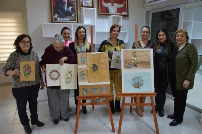 Tezhip sanatı kursuna yoğun ilgi