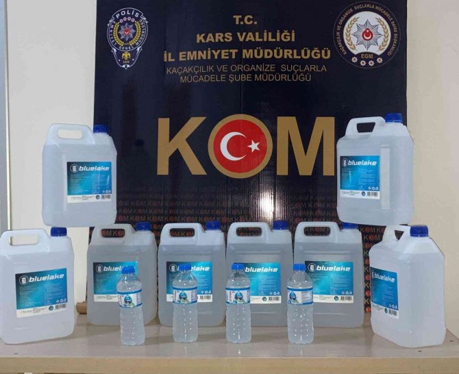 Kars’ta sahte içki ele geçirildi