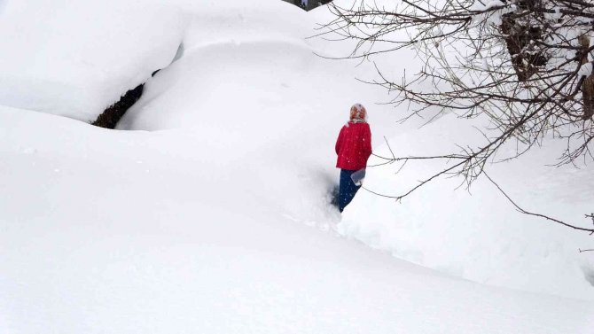 Köyü kar yuttu: Vatandaşlar tünel açarak evlerine gidiyor