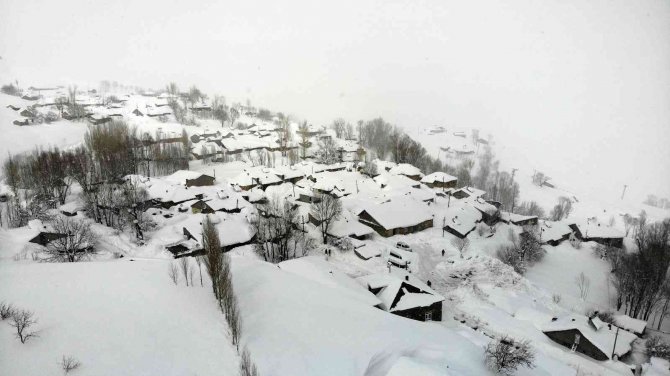 Köyü kar yuttu: Vatandaşlar tünel açarak evlerine gidiyor