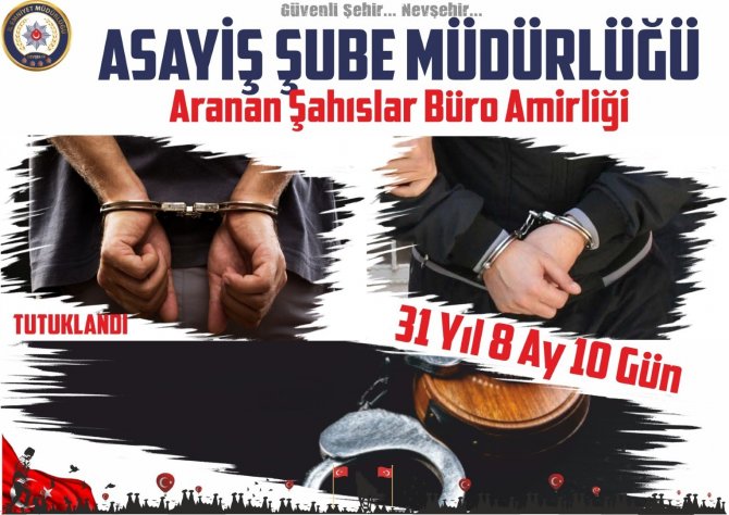 31  yıl hapis cezası olan şahıs yakalandı