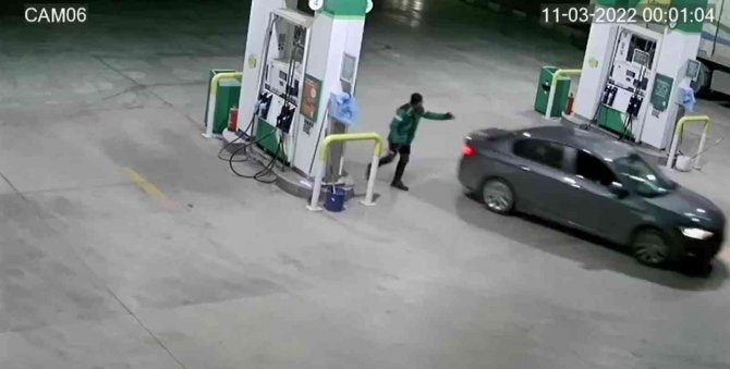 Aracının deposunu doldurup kaçan şüpheliler yakalandı