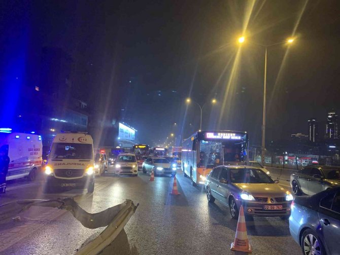 D100 Karayolunda feci kaza: Araç bariyerlere girdi, sürücü camdan fırlayarak havada takla attı