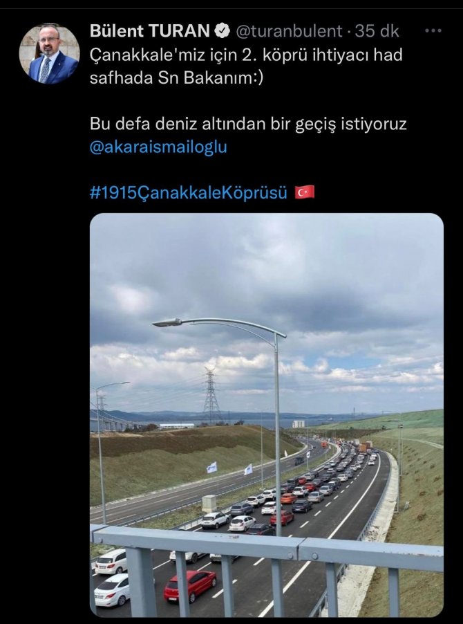1915 Çanakkale Köprüsü’nde yoğun trafik