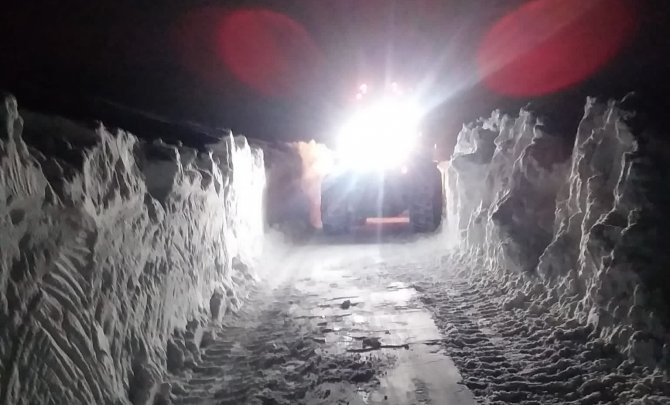 Samsun’un yüksek kesimlerinde kar kalınlığı 2 metreyi buldu