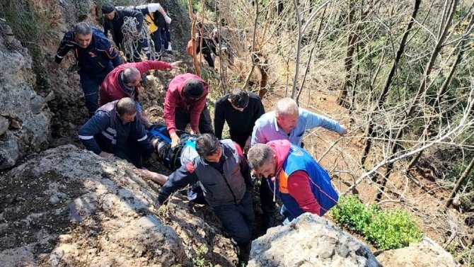 Koyun otlatırken kayalıklardan düştü