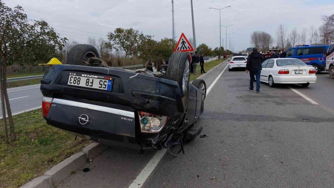 Takla atan otomobilin sürücüsü araçtan fırlayarak hayatını kaybetti