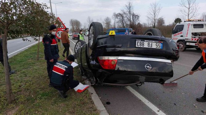 Takla atan otomobilin sürücüsü araçtan fırlayarak hayatını kaybetti
