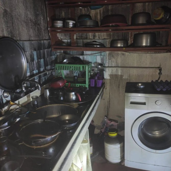 İkamet yangını korkuttu