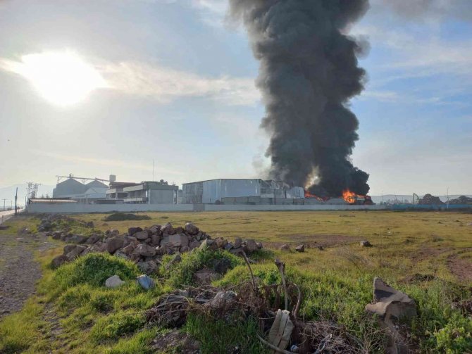 Osmaniye’de geri dönüşüm fabrikasında yangın