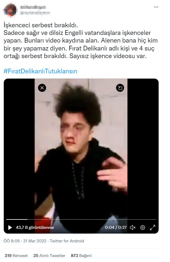 Engelliyi darbeden sanık ve arkadaşlarının tahliyesine sosyal medyadan tepki