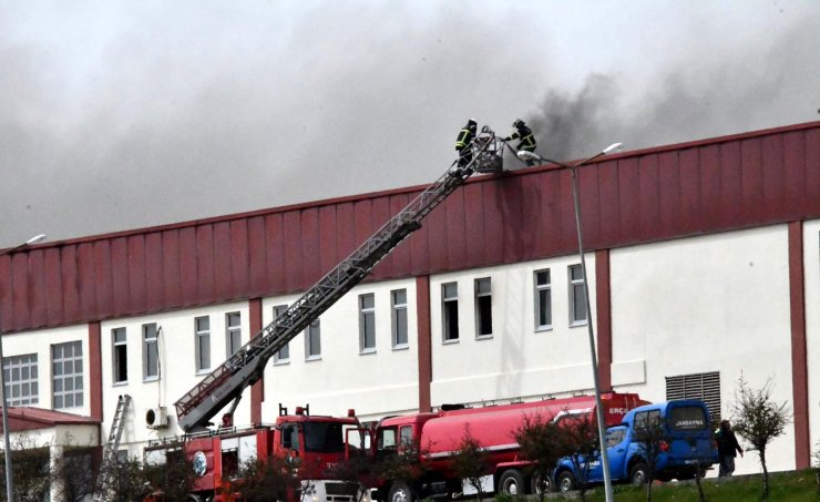 Tekstil fabrikası alev aldı