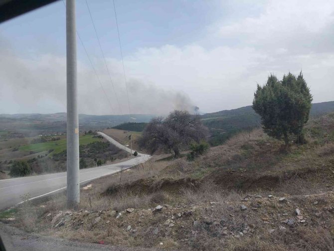 Bilecik’te küçük çaplı başlayan orman yangını giderek büyüyor