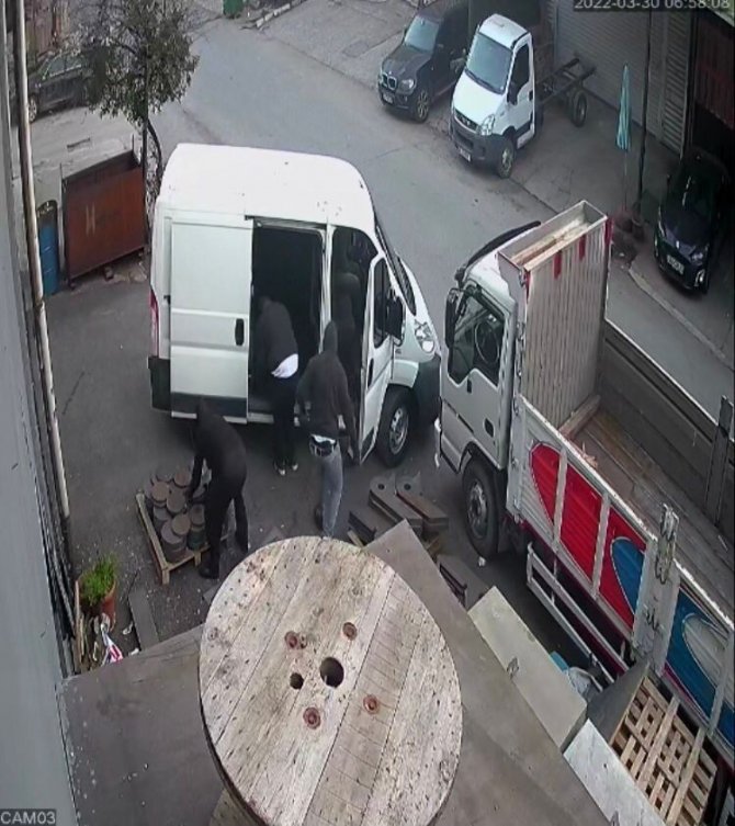 Kar maskeli hırsızların 60 bin liralık hırsızlığı kamerada