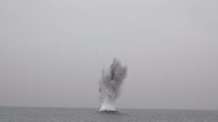 Mayınların imha edildikleri anların görüntüleri paylaşıldı