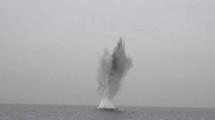 Mayınların imha edildikleri anların görüntüleri paylaşıldı