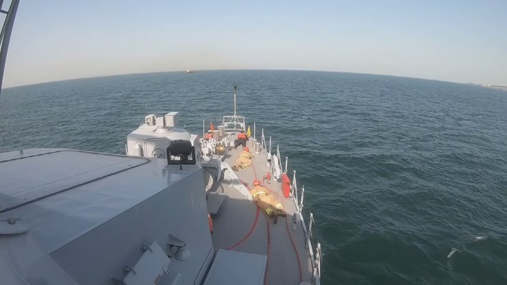 Mayınların imha edildikleri anların görüntüleri paylaşıldı