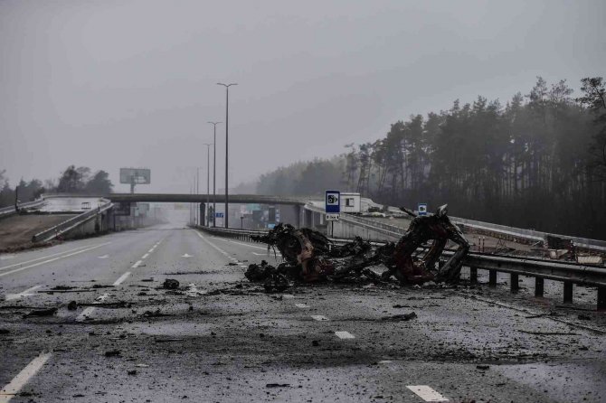 Ukrayna’nın Stoyanka kentinde acı manzara