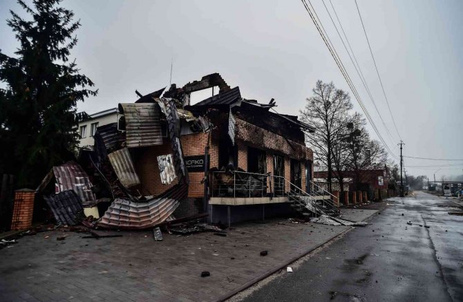 Ukrayna’nın Stoyanka kentinde acı manzara