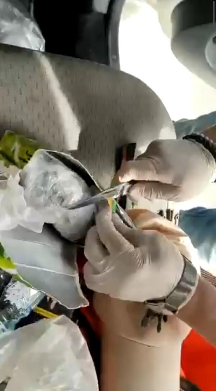 Meyve suyu kutusunda uyuşturucu ele geçirildi