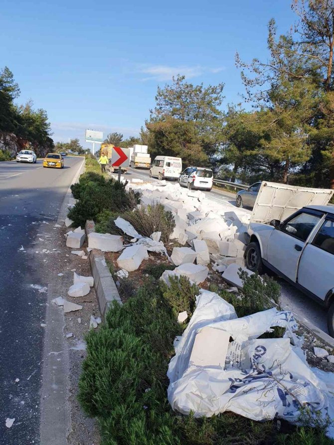 Kapak açıldı, gaz betonlar yola saçıldı