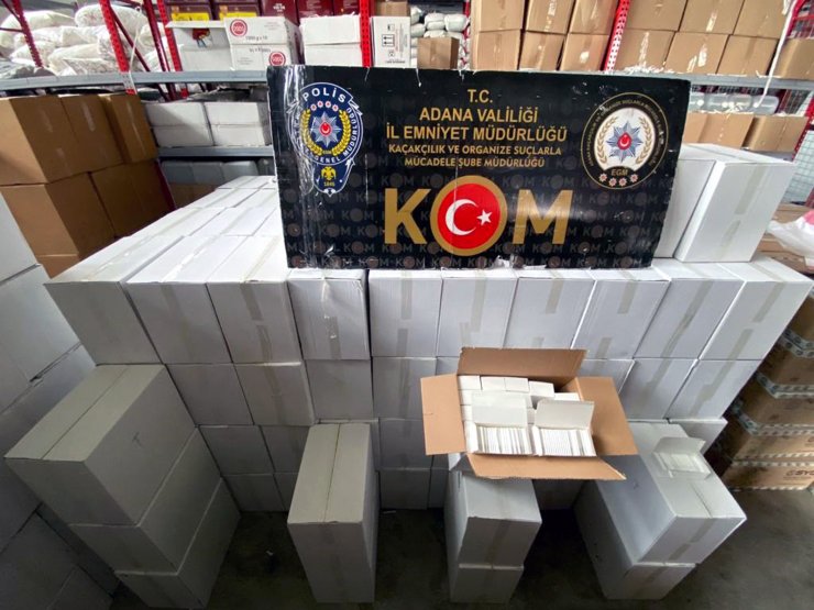 Adana’da 10 milyon 523 bin kaçak makaron ele geçirildi