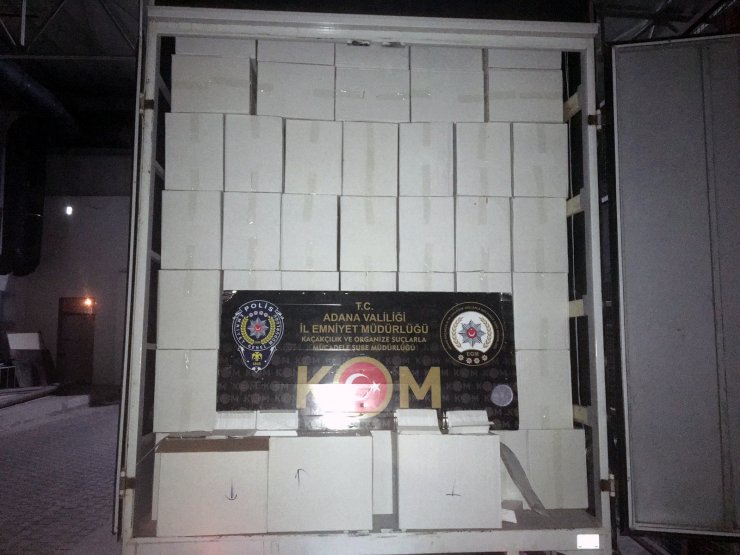 Adana’da 10 milyon 523 bin kaçak makaron ele geçirildi