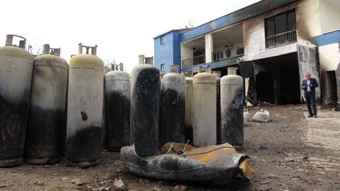 Evin deposunda çok sayıda tüp patladı, facianın eşiğinden dönüldü