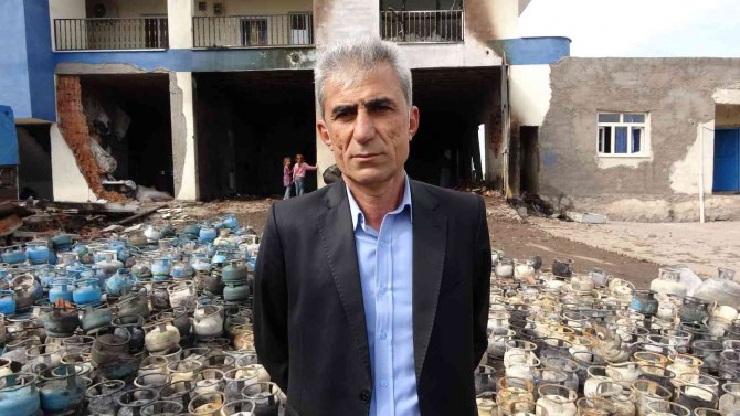 Evin deposunda çok sayıda tüp patladı, facianın eşiğinden dönüldü