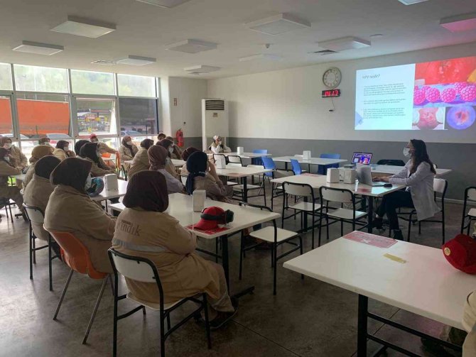 Fabrikalarda kansere farkındalık eğitimi düzenlendi