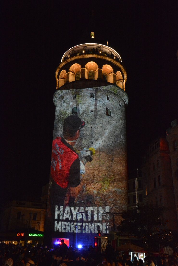 Galata Kulesi'nde görsel şölen
