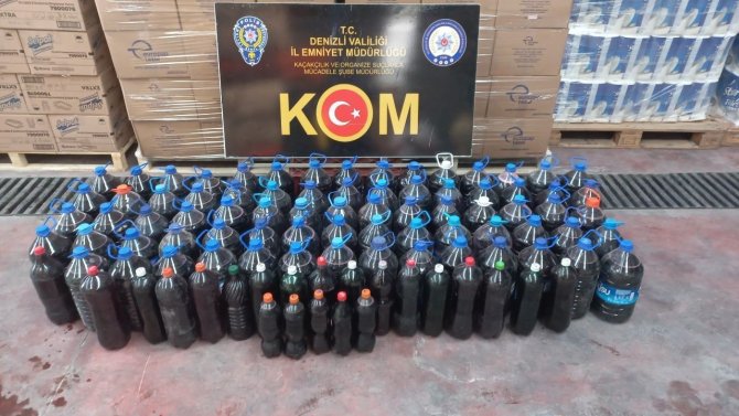 657 litre sahte alkolle yakalandılar