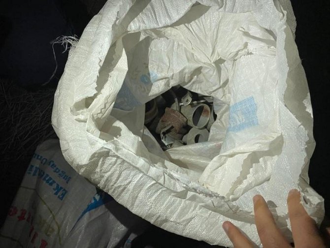 Şantiyeden malzeme çalarken suçüstü yakalandı