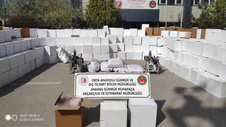 Kaçak 10 milyon 500 bin makaron ele geçirildi