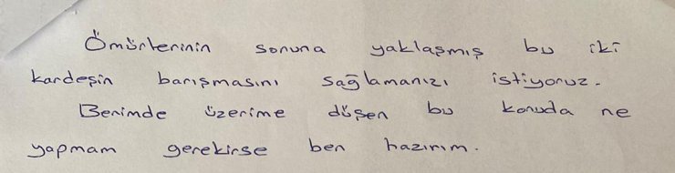 15 yıldır küs olan kardeşleri Vali barıştırdı