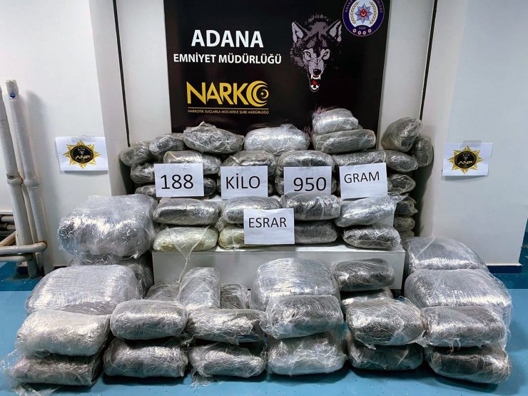 Minibüsten 188 kilo esrar çıktı; 4 kişi tutuklandı