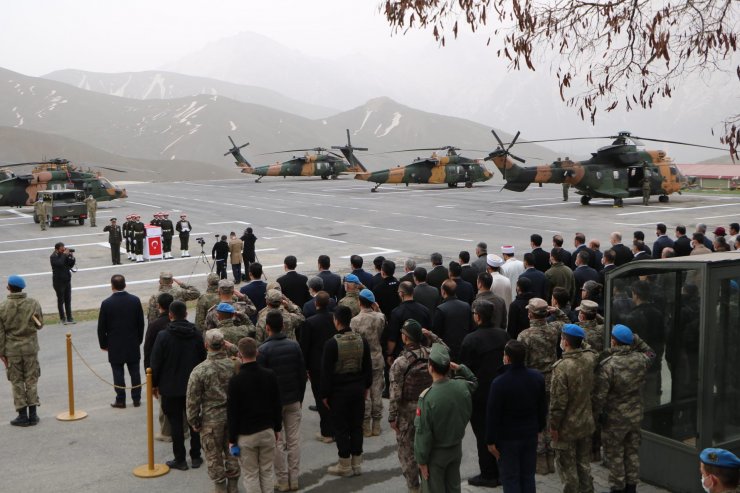 Şehit üsteğmen için Hakkari'de uğurlama töreni düzenlendi