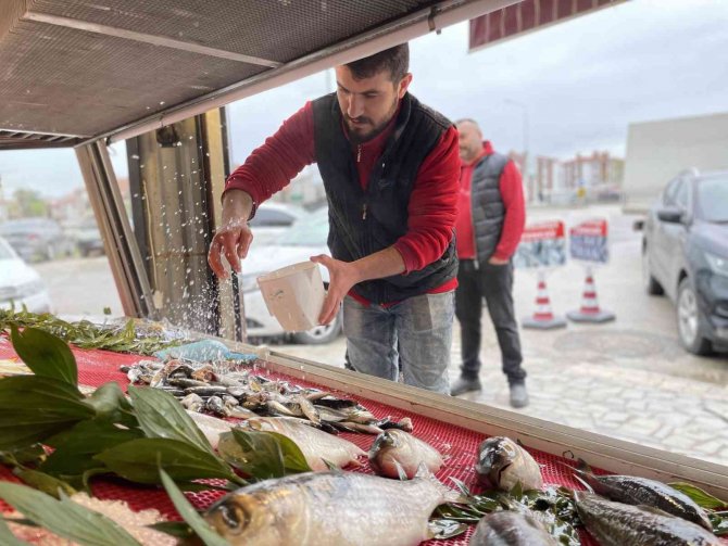 Avlanma yasağı başladı, tezgahları olta balıkları süslüyor